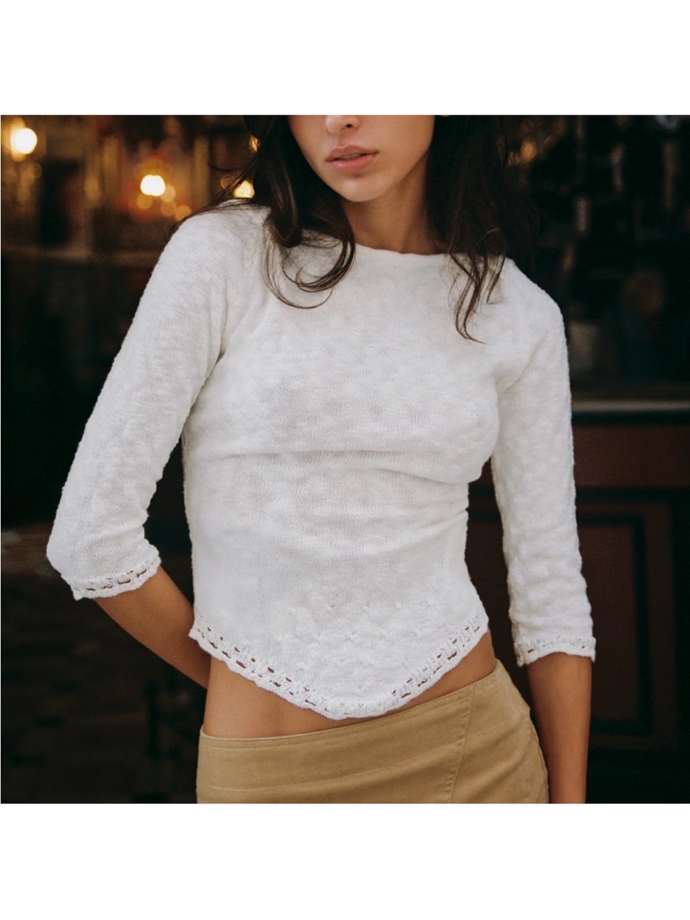 With Jean Lili Top Sz M - Picture 2 of 15